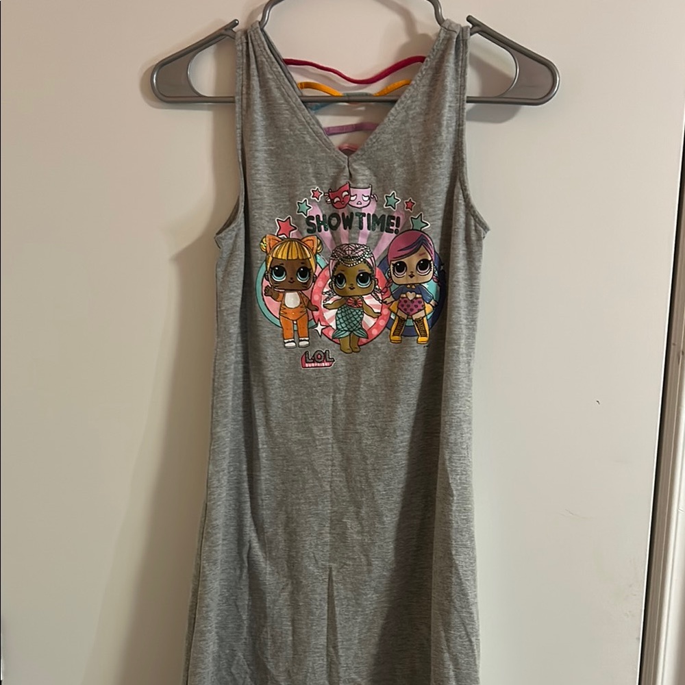 L.O.L. Surprise! Gray Graphic Dress